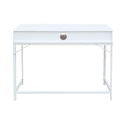Simply Writing Desk - Blanc-Construction à cadre métallique robuste