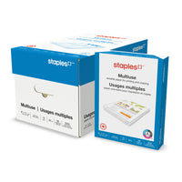 Papier multiusage de Staples, 20 lb, 8,5 po x 11 po, blanc, 5000 feuilles-Parfait pour l'usage quotidien et les copies de haute qualité