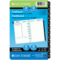 Day-Timer - Recharge datee 2026 2 pages/jour de bureau - 8 1/2 po H x 5 1/2 po l - bilingue-Format des pages : 8 1/2 po H x 5 1/2 po l
