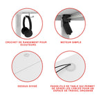 Staples - Bureau assis-debout rectangulaire à hauteur réglage électrique - 48 po de largeur - Blanc- Comprend trois préréglages pour accéder à votre hauteur préférée en quelques secondes.