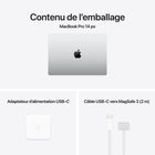 Apple - Portatif MacBook Pro 14 po - M4 Pro - 12 cœurs - SSD 512 Go - Mémoire unifiée 24 Go - Argent - Anglais-Connectez absolument tout: MacBook Pro 14 po comprend trois ports Thunderbolt 5, un port de recharge MagSafe 3, une fente pour carte SDXC, un port HDMI et une prise pour écouteurs. Et il prend en charge jusqu’à deux moniteurs avec la puce M4 Pro