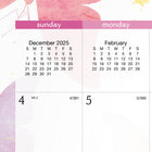 AT-A-GLANCE - Calendrier mural mensuel aquarelle 2026 - 11 7/8 po H x 14 7/8 po l - anglais-Un mois complet par page avec blocs quotidiens non lignes et mois passe et futur en reference