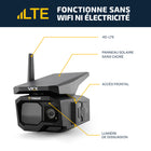 Vosker - Caméra de sécurité cellulaire extérieure 4G-LTE à énergie solaire VKX-LONGUE AUTONOMIE : Alimentée par un panneau solaire surdimensionné, la caméra VKX offre jusqu'à 6 mois d'indépendance, sans besoin d'alimentation externe.