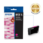 Epson - T812 Cartouche d'encre - Grande capacité - Magenta-Manipulation sans souci - impressions résistantes au maculage, à la décolouration et à l’eau