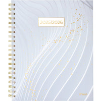 Mead - Agenda scolaire hebdomadaire/mensuel lignes de rêve 2025-2026 - 11 po H x 8 1/2 po l - gris - bilingue-15 mois complets de planification hebdomadaire mensuelle : juillet 2025 à septembre 2026 + 3 feuilles étalées : octobre, novembre et décembre 2026