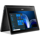 Ordinateur portable Acer TravelMate Spin B311 11,6"Intel Celeron N51004 Go de RAMeMMC 128 GoIntel HD GraphicsWin 11 Pro EduNoir-Cet ordinateur portable convertible avec stylet permet aux étudiants de travailler ensemble dans de nombreuses situations grâce à ses modes d'utilisation adaptables.