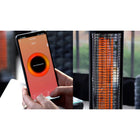 EnerG+ - 1500-Watt Infrared Floorstanding Electric Outdoor Heater with Wifi-Télécommande et contrôle WiFi
