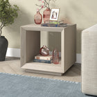 Hudson&Canal - Table d'appoint rectangulaire Tannen 22" de largeur - Aulne blanc-Caractéristiques assemblage facile