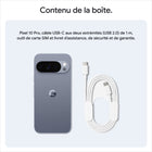 Google Pixel 10 Pro - 128 Go - Noir volcanique - Bell et Virgin Plus-Le Pixel 10 Pro est doté d’une pile à autonomie de plus de 24 heures et qui peut aller jusqu'à 100 heures avec l'Économiseur de pile extrême1. Il se recharge à 55 % en environ 30 minutes et est doté de la technologie magnétique Pixelsnap pour une recharge sans fil sans effort qui s'enclenche en place