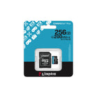 Kingston - 256 Go Canvas Go! Plus MicroSD Carte Avec Adaptateur-Débits V30 et U3 performants