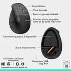 Logitech - Wave Keys et souris verticale Lift - Ensemble clavier et souris sans fil ergonomique - Graphite-Certification Ergo : Wave Keys et Lift ont été conçus, testés et approuvés selon les critères définis par les plus grands ergonomes