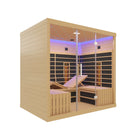 Westinghouse - Sauna infrarouge 6 personnes avec luminothérapie - 198 cm (l) x 145 cm (p) - Brun jaune-Requiert 2 circuits électrique indépendant, 120 V, 20 AMP