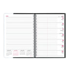 Brownline - 2026 Agenda hebdomadaire Pre-Vu - 8-1/2" x 6-3/4" - Noir - Anglais-Section transparente sur la couverture pour une visualisation facile !