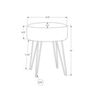 Monarch Specialties - 9003 Pouf - Tissu Gris/Pattes Metal Or-5