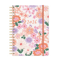 Orange Circle Studio - 2026 Agenda à trois onglets - 9,6 po x 7 po - Jardin Secret-Doté de trois feuillets intercalaires avec des pochettes intérieures