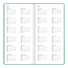 Letts - 2026 Agenda hebdomadaire Woodland - 6-7/8 po x 3-1/8 po - Vert - Multilingue-Marque-page ruban / signet