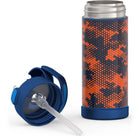 Thermos - Bouteille FUNtainer avec paille - 410 ml - Camouflage numérique-Poignée de transport intégrée, facile à saisir et qui peut être repliée lorsqu’elle n’est pas utilisée