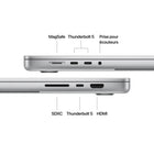 Apple - Portatif MacBook Pro 16 po - M4 Pro - SSD 512 Go - Mémoire unifiée 48 Go - Argent - Anglais-Caméra et audio de pointe: Un son limpide et un cadrage toujours parfait grâce à la caméra 12MP Center Stage, aux trois micros de qualité studio et aux six haut-parleurs avec Audio spatial prenant en charge de Dolby Atmos