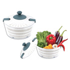 Link Products - Essoreuse à salade transparente avec verrous - Blanc/Gris-Rangement Facile