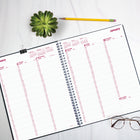 Brownline - 2026 Agenda hebdomadaire DuraFlex avec couverture texturée extra robuste - 11po x 8-1/2 po - Noir - Anglais-50 % de papier recyclé post-consommation