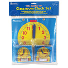Learning ResourcesMD – Ensemble d’horloges d’école à surface effaçable, de la prématernelle à la 9e année-Sujet : Heure
