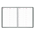 Brownline - 2026 Agenda hebdomadaire DuraFlex avec couverture texturée extra robuste - 11po x 8-1/2 po - Noir - Anglais-Calendriers de référence du mois précédent, du mois courant et des quatre suivants sur chaque page double