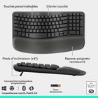 Logitech - Wave Keys et souris verticale Lift - Ensemble clavier et souris sans fil ergonomique - Graphite-De la détente pour plus de concentration : personnalisez votre flux de travail avec l’application Logi Options+ et profitez de clics discrets ainsi que d’une roulette SmartWheel qui ajuste en toute simplicité la vitesse de défilement pour correspondre au rythme de vos mouvements