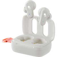 Skullcandy - Écouteurs intra-auriculaires sans fil Dime 3 Bone Orange Glow - Blanc-Supreme Audio - entraînez-vous, détendez-vous, skatez en écoutant vos morceaux préférés. Écoutez chaque battement de votre musique et laissez les basses exploser ! Nous mettons un micro dans chaque écouteur vous permettant d'avoir 1 écouteur dedans et de laisser l'autre dans le boîtier, d'appeler et d'entendre le son extérieur en même temps.