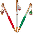 Merangue - Stylos à tonneau ornés de bijoux pour les fêtes, 1,0 mm, Encre noire-Stylo à bille Jeweled Barrel