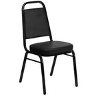 Flash Furniture – Chaise banquet empilable HERCULES à dossier trapèze, siège 2,5 po, noir avec vinyle noir (FDBHF1)-Chaise de banquet multi-usages