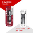 uni-ball - Stylos à bille JETSTREAM – 1,0 mm – noir – paquet de 3-La bille moyenne offre des lignes robustes et audacieuses pour prendre des notes, faire des listes et toutes vos signatures importantes