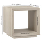 Hudson&Canal - Table d'appoint rectangulaire Tannen 22" de largeur - Aulne blanc-9