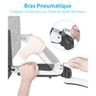 ShoppingAll Support de bureau pour écran LCD entièrement réglable - Blanc-Rotation à 360 degrés pour passer d'un moniteur en position paysage à un moniteur en position portrait
