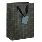 General Supply Goods + Co - Grand sac-cadeau - Motif écossais vert-Motif écossais mat pour un style intemporel