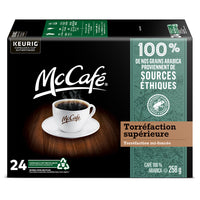McCafé - Dosettes K-Cup de café de qualité supérieure torréfaction mi-foncé, paquet de 24-Torréfaction : Ce mélange est torréfié à une température légèrement supérieure à la température moyenne, ce qui permet d’obtenir une saveur équilibrée et un arôme riche
