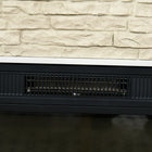 HOMCOM - Foyer électrique 31,5 po avec manteau, télécommande et minuterie 12 h, blanc-Arrêt automatique pour une protection contre la surchauffe, peu susceptible de prendre feu ou de causer de graves dommages domestiques