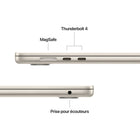 Apple - MacBook Air 15,3" avec Touch ID (2025) - Apple M4 - 24 Go RAM - 512 Go SSD - Starlight - Français-GPU 10 cœurs / Moteur neuronal 16 cœurs