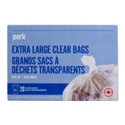Perk - Sacs transparents pour feuilles et gazon - 31 po x 40 po - Paquet de 20-Sacs à ordures durables et robustes en plastique