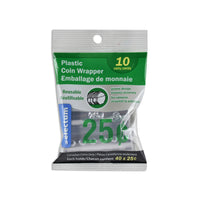 Plastichange – Emballages pour pièces de monnaie – 25 ¢ – paquet de 10-Plastique souple pré-moulé pour la monnaie canadienne