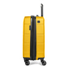 Swiss Mobility 22 po LAX Valise de cabine rigide - Jaune-Doublure intérieure avec panneau de séparation, poche en filet et sangle de serrage