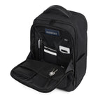 Bugatti - Sac à dos d’Affaire 15.6po, de la collection Adrian - BKP106- Noir-La poche avant comprend un panneau d'organisation intérieur.