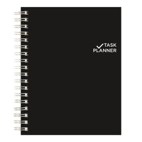 Blueline – Planificateur non daté, 9 1/4 x 7 1/4 po, noir, anglais (B310.81)-Reliure à spirale double et couverture souple avec duvet