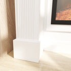 HOMCOM - Manteau de foyer style baroque avec pieds ioniques, blanc-Matériau : Bois de sapin, MDF