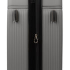 Bugatti - Valsie d'enregistrement rigide 30.50po de la collection Monaco - Grey-Roulettes doubles pivotantes à 360 degrés pour un roulement fluide et silencieux (8 roues)