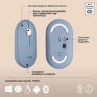 Logitech - Pebble 2 Combo for Mac, clavier et souris sans fil - Blue-Un choix de conception que vous apprécierez: les pièces en plastique comprennent du plastique certifié recyclé post-consommation min. 65% pour Pebble Keys 2 K380s, min. 76% pour Pebble Mouse 2 M350s