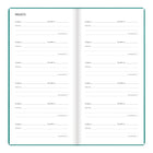 Letts - 2026 Agenda hebdomadaire Woodland - 6-7/8 po x 3-1/8 po - Vert - Multilingue-Fabriqué à partir de papier blanc recyclé