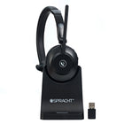 Spracht - Casque Bluetooth/USB mono-oreillette avec base-Le bras du microphone pivote à 270 degrés afin que le microphone puisse être positionné sur le côté gauche ou droit.