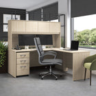 Bush Business Furniture - Studio C Classeur mobile à 3 tiroirs, orme naturel (SCF216NESU)-Une serrure unique sécurise les deux tiroirs inférieurs pour protéger les documents sensibles et les objets personnels