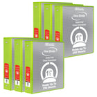 BAZIC Products - 1.5 po 3-Ring View Binder with 2 Pockets - Lime Green - 6 Pack-Couverture en vinyle dur