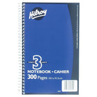 Hilroy - Cahier à 3 sujets - 9 1/2 po x 6 po - couleurs variées - 300 pages-Cahier à 3 sujets idéal pour prendre des notes sur plus d'un projet ou sujet